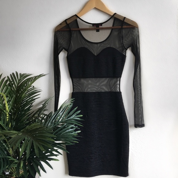 SOLD  Sheer Cutout Mini Dress by Material Girl - Picture 2 of 4